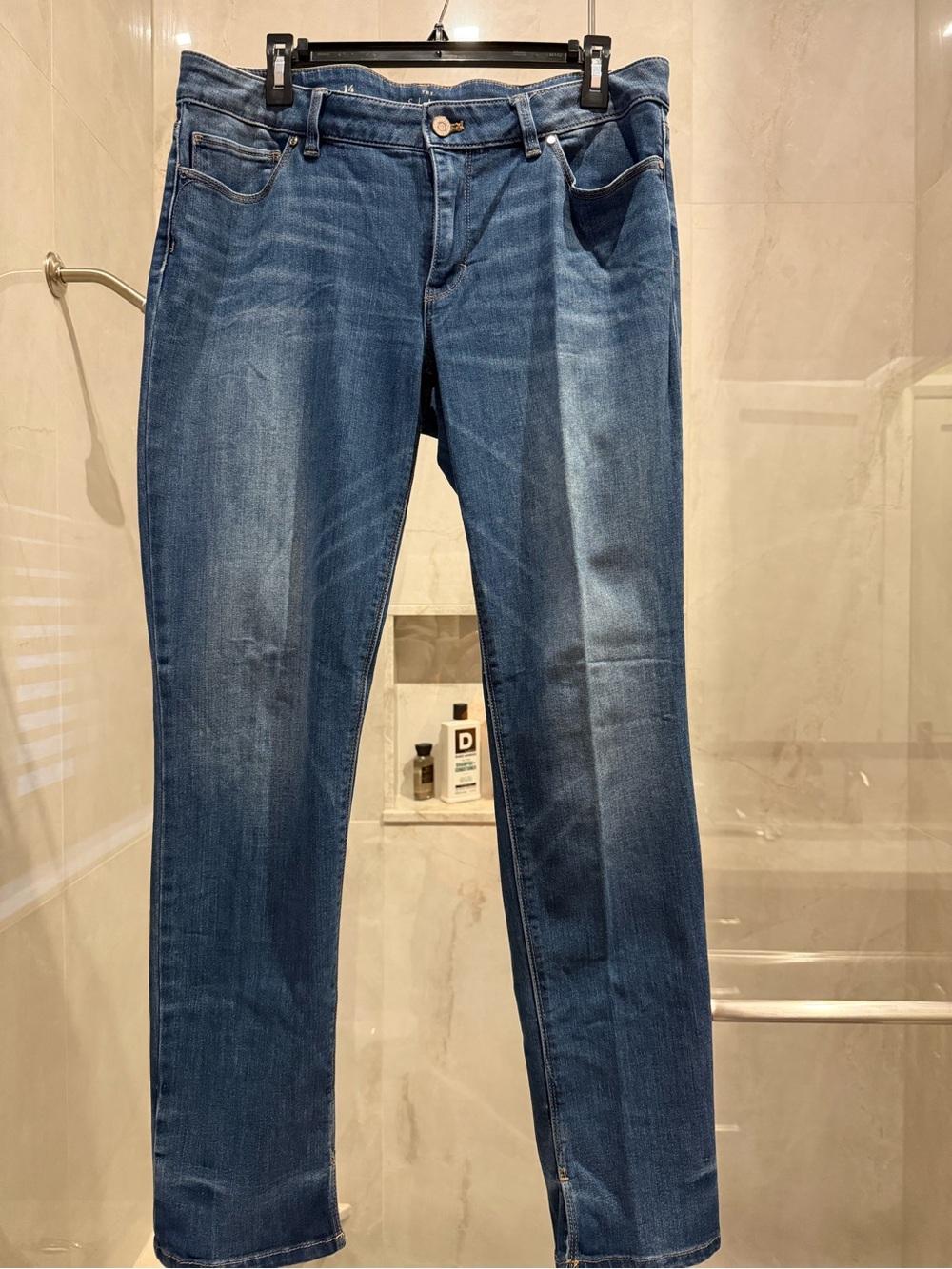 White House Black Market Slim Straight Women's Jeans - Medium Blue